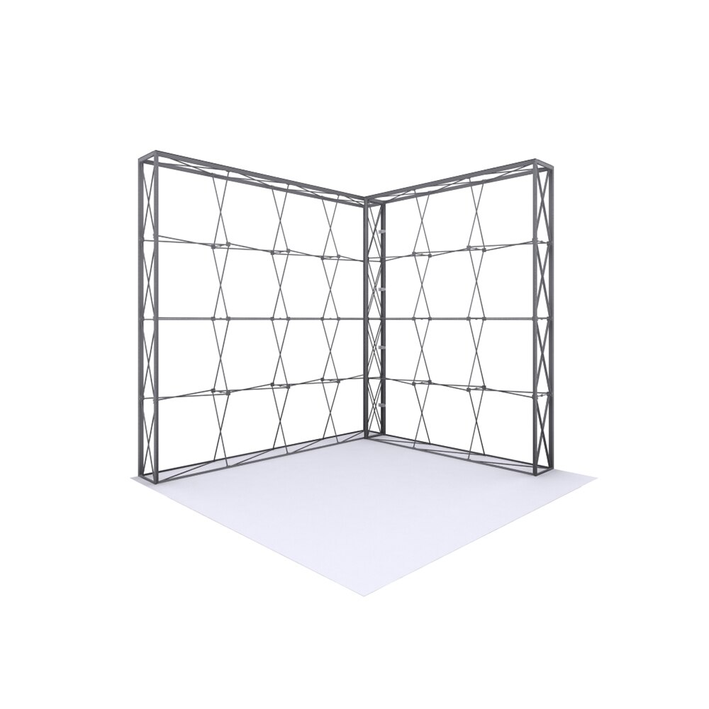 10 ft L-Shape Lumiere Light Wall® Configuration A No Lights Single-Sided (Graphic Package)