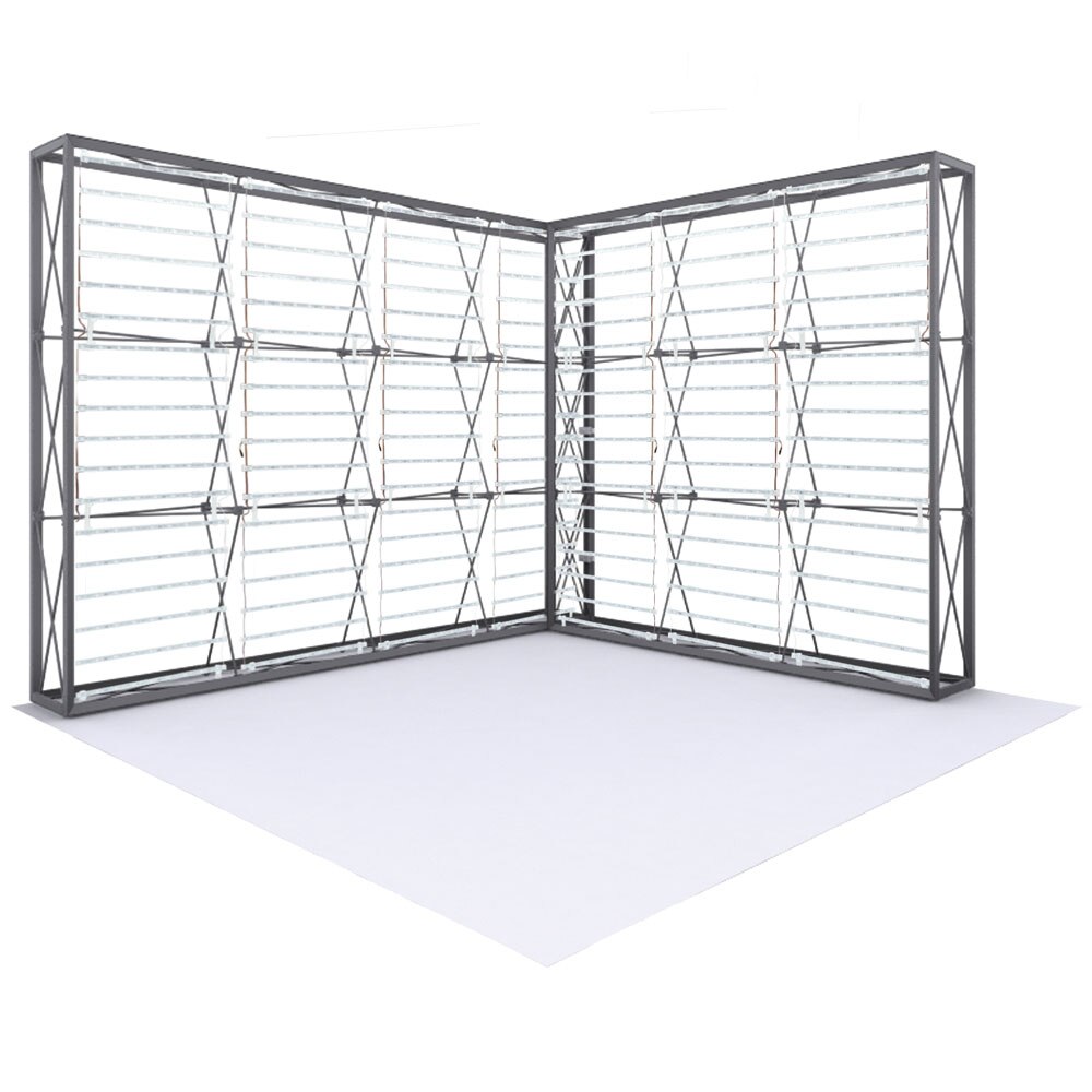 10 ft L-Shape Lumiere Light Wall® Configuration B Single-Sided (Graphic Package)