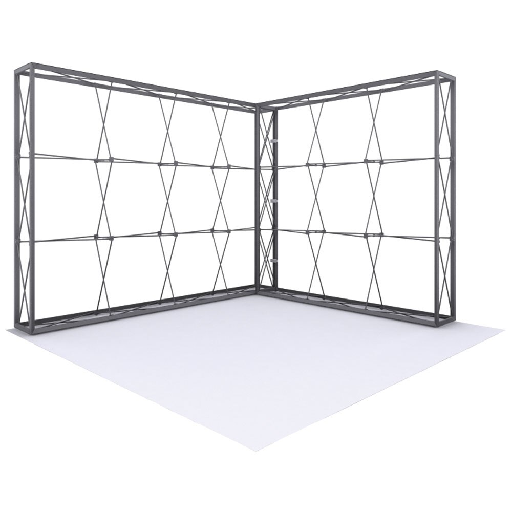 10 ft L-Shape Lumiere Light Wall® Configuration B No Lights Single-Sided (Graphic  Package)