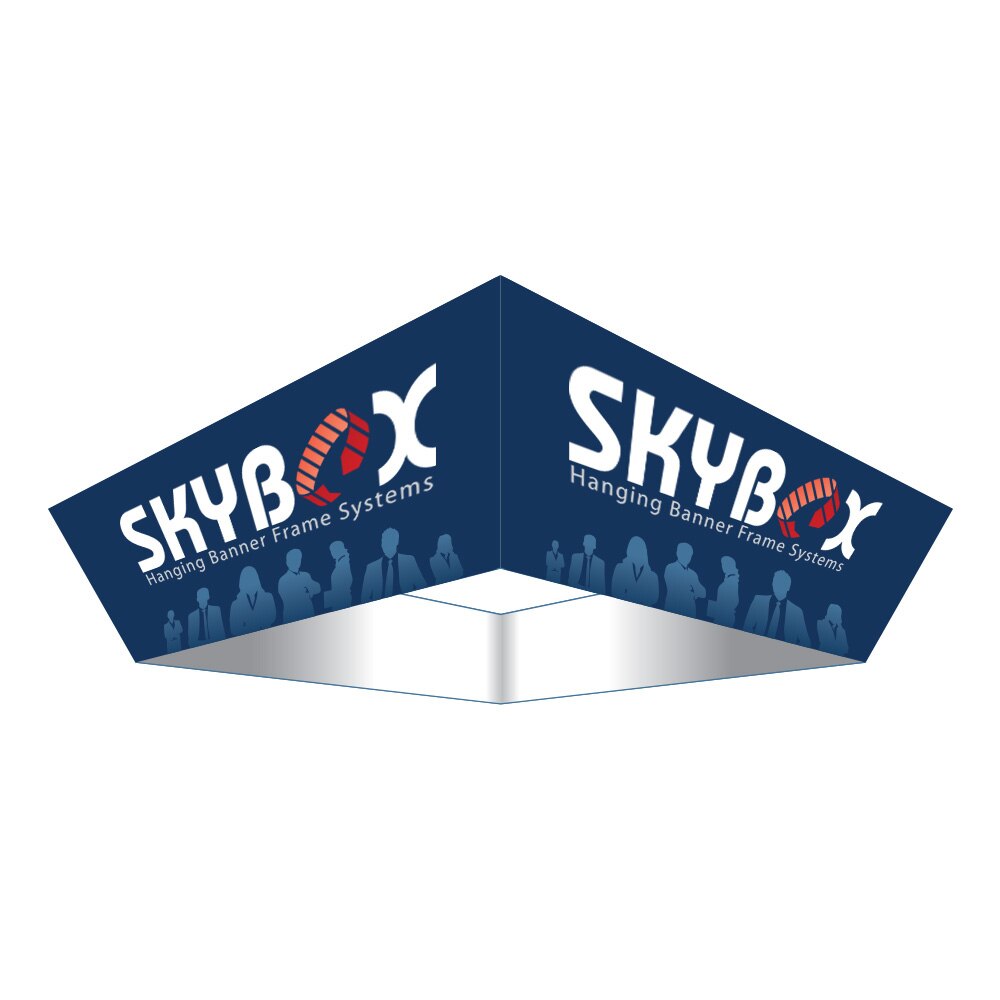 10 x 3.5 ft. Hanging Banner Tapered Square Single-Sided (Graphic Package)