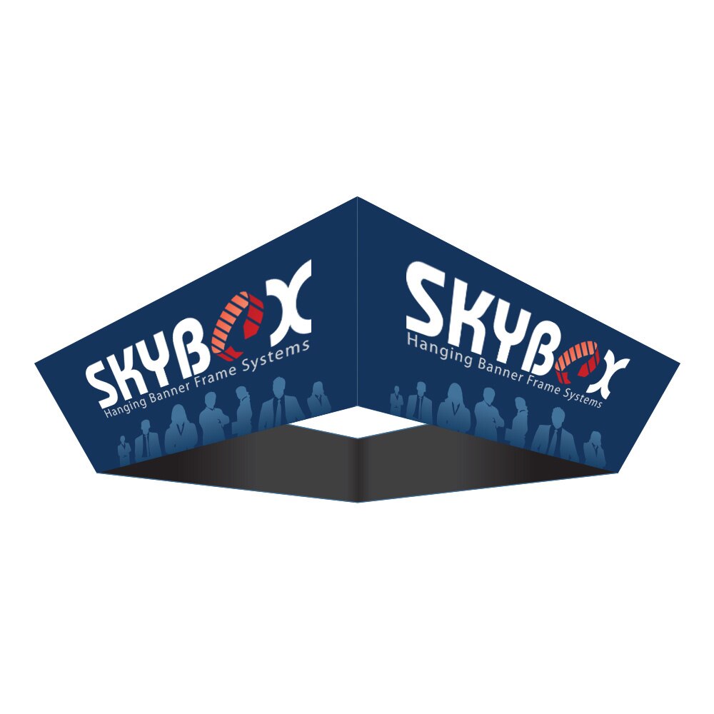 10 x 3.5 ft. Hanging Banner Tapered Square Single-Sided (Graphic Package)