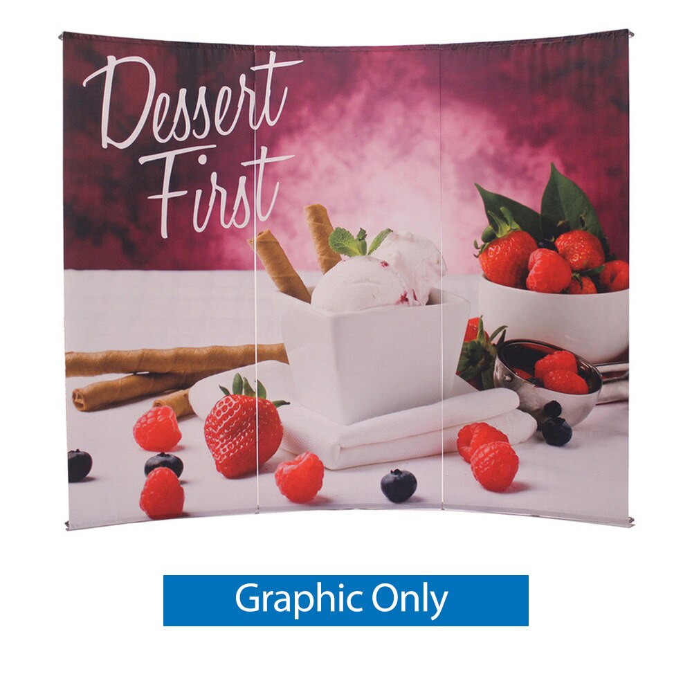 3 Piece L Banner Curved Fabric (Graphic Only)