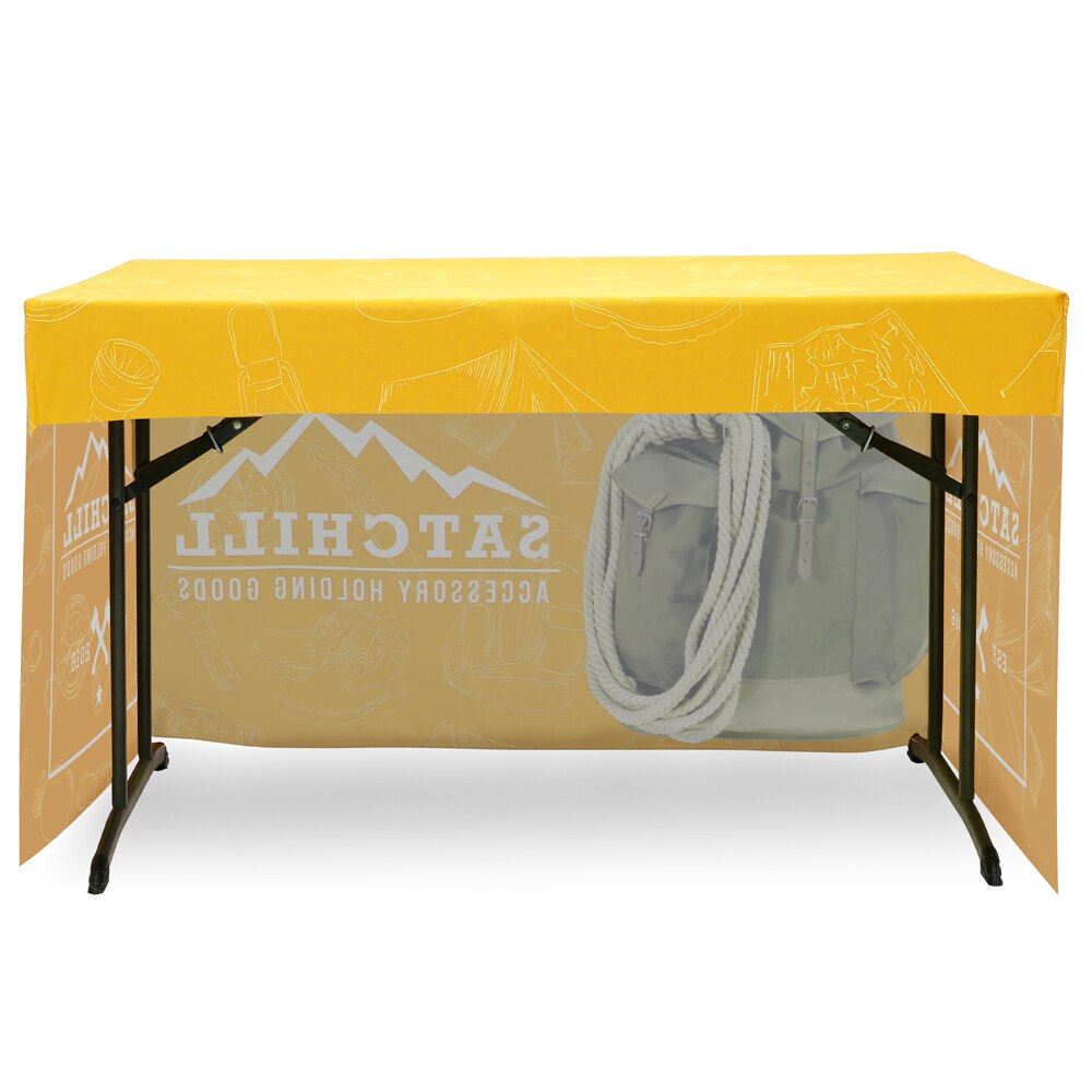 4 ft. Fitted Table Throw 3-Sided Custom Print