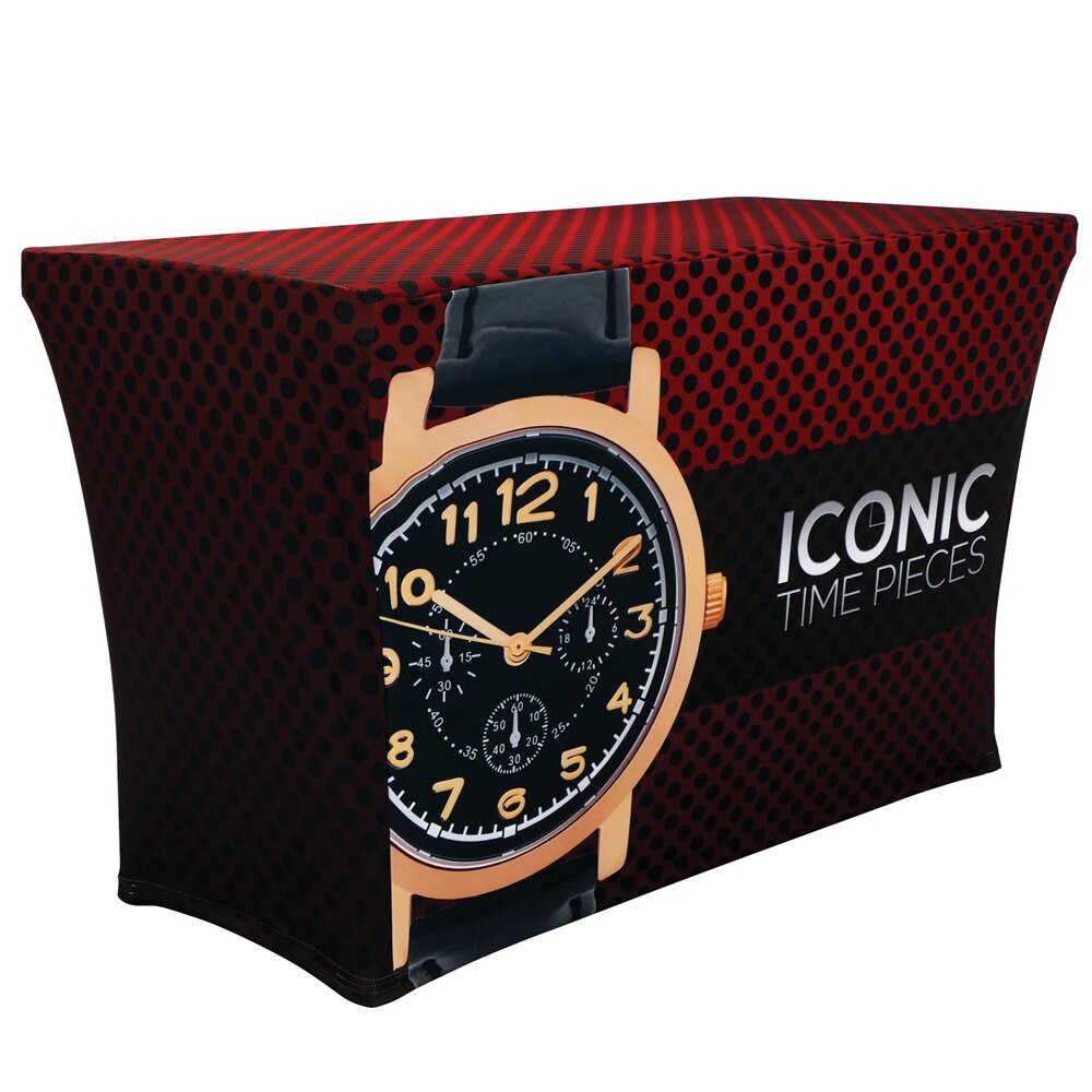 4ft Multi Stretch Table Throw 4 Sided Full Back (Graphic Only)