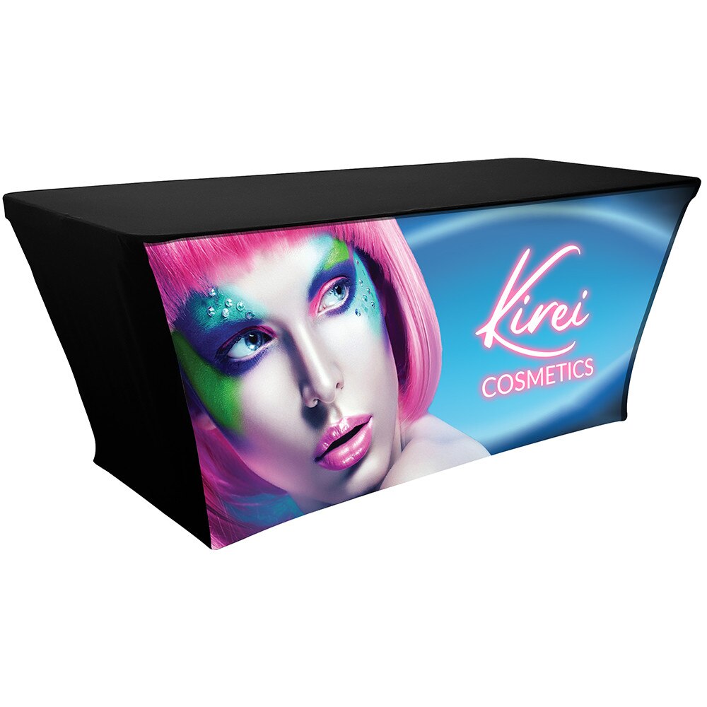 6ft Backlit Table Throw Front Custom Print