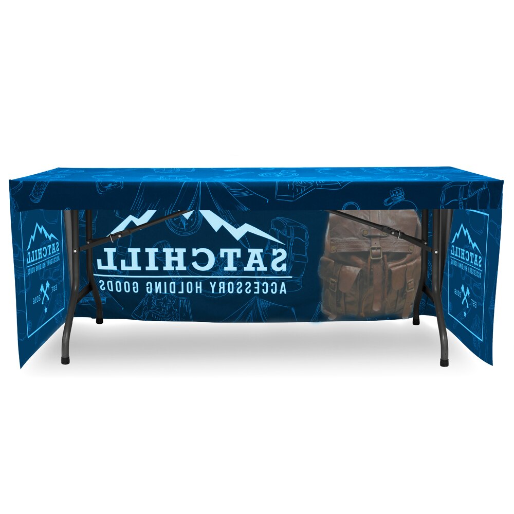 6 ft. Fitted Table Throw 3-Sided Custom Print