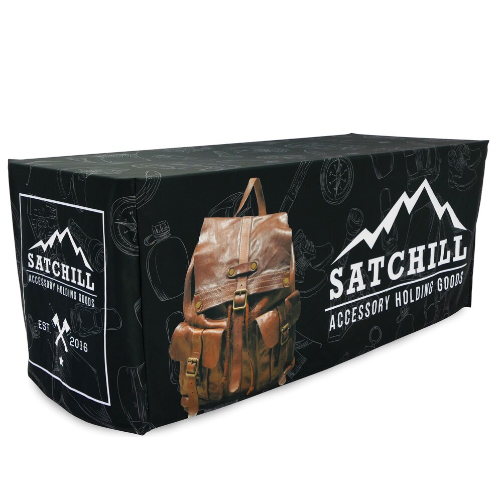 6 ft. Fitted Table Throw 4-Sided Custom Print