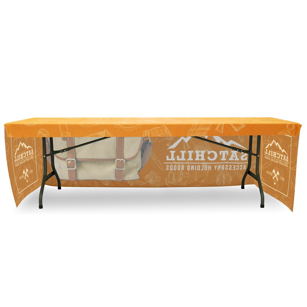 8 ft. Fitted Table Throw 3-Sided Custom Print
