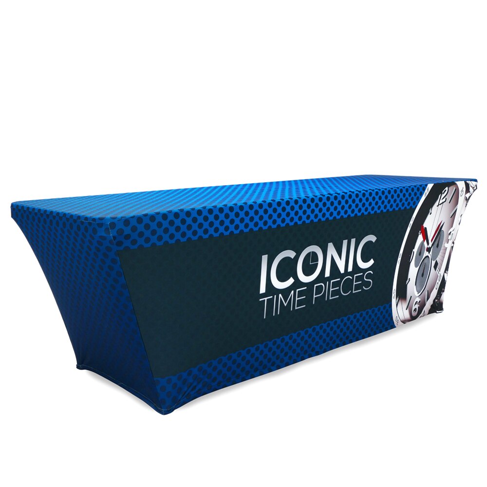 8 ft. Multi Stretch Table Throw 4-Sided Custom Print