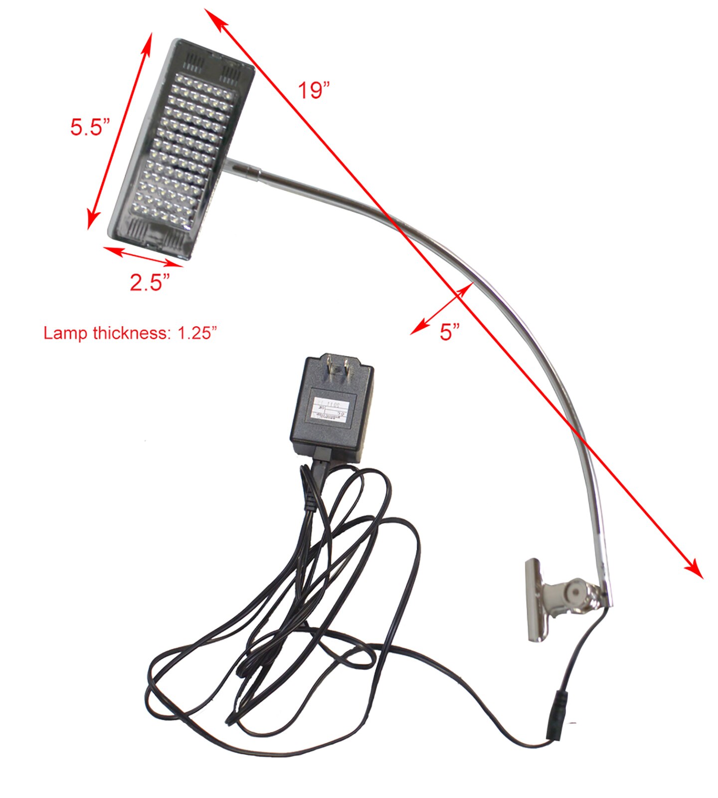 LED Clamp Light, Silver