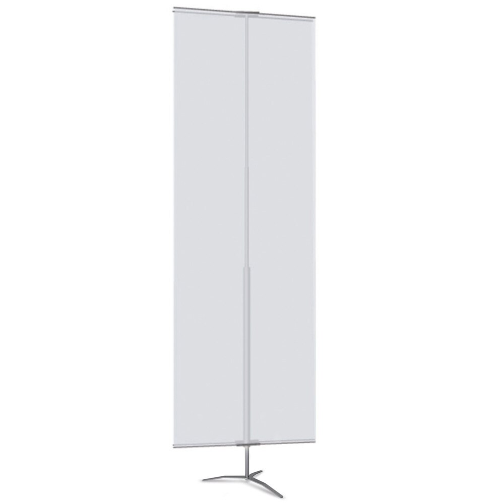 Classic Banner Stand -- Large Silver with Travel Base