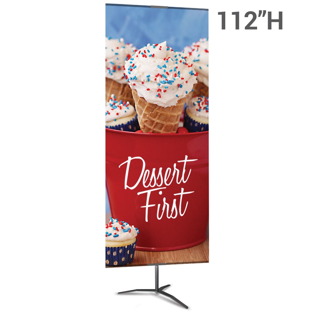 36 x 112 in. Large Classic Banner Stand Black Travel Base Single-Sided Fabric (Graphic Package)
