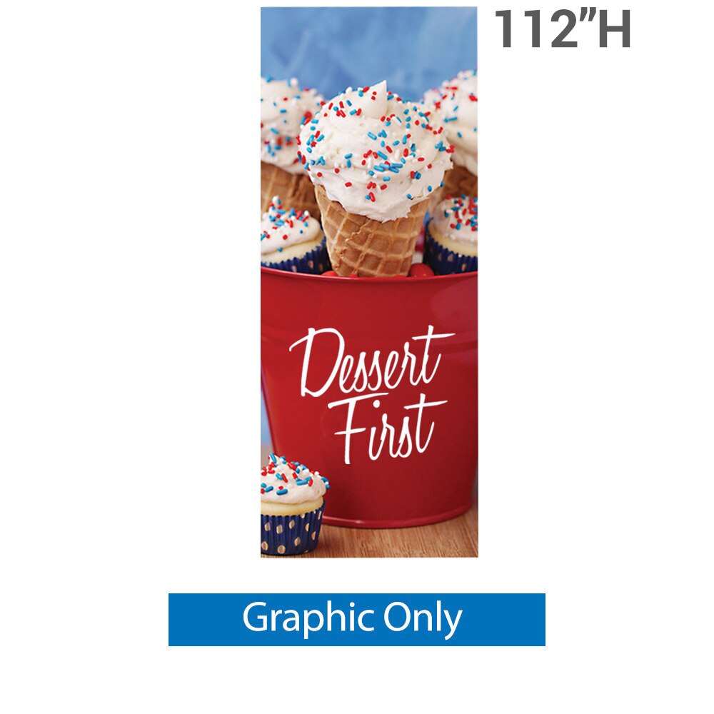36 x 112 in. Large Classic Banner Stand Double-Sided Fabric (Graphic Only)