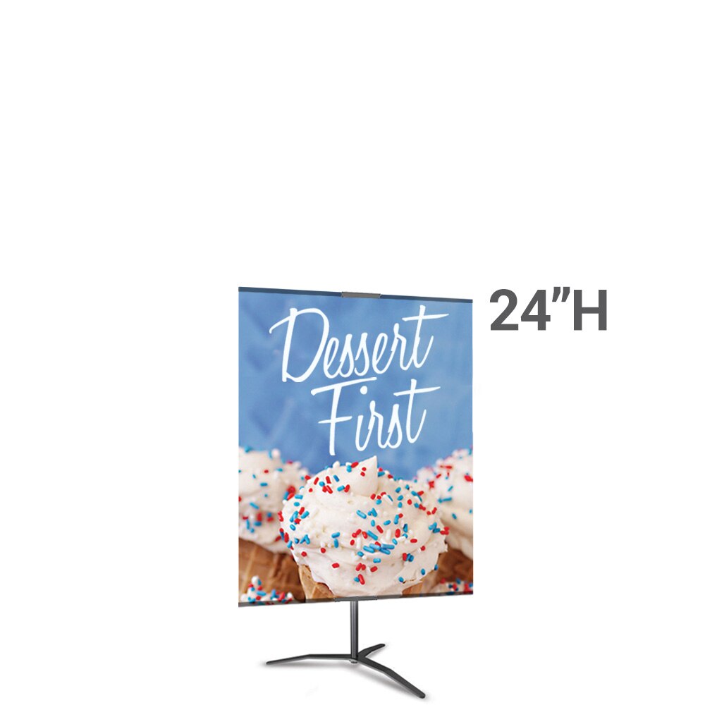36 x 24 in. Large Classic Banner Stand Black Travel Base Double-Sided Fabric (Graphic Package)