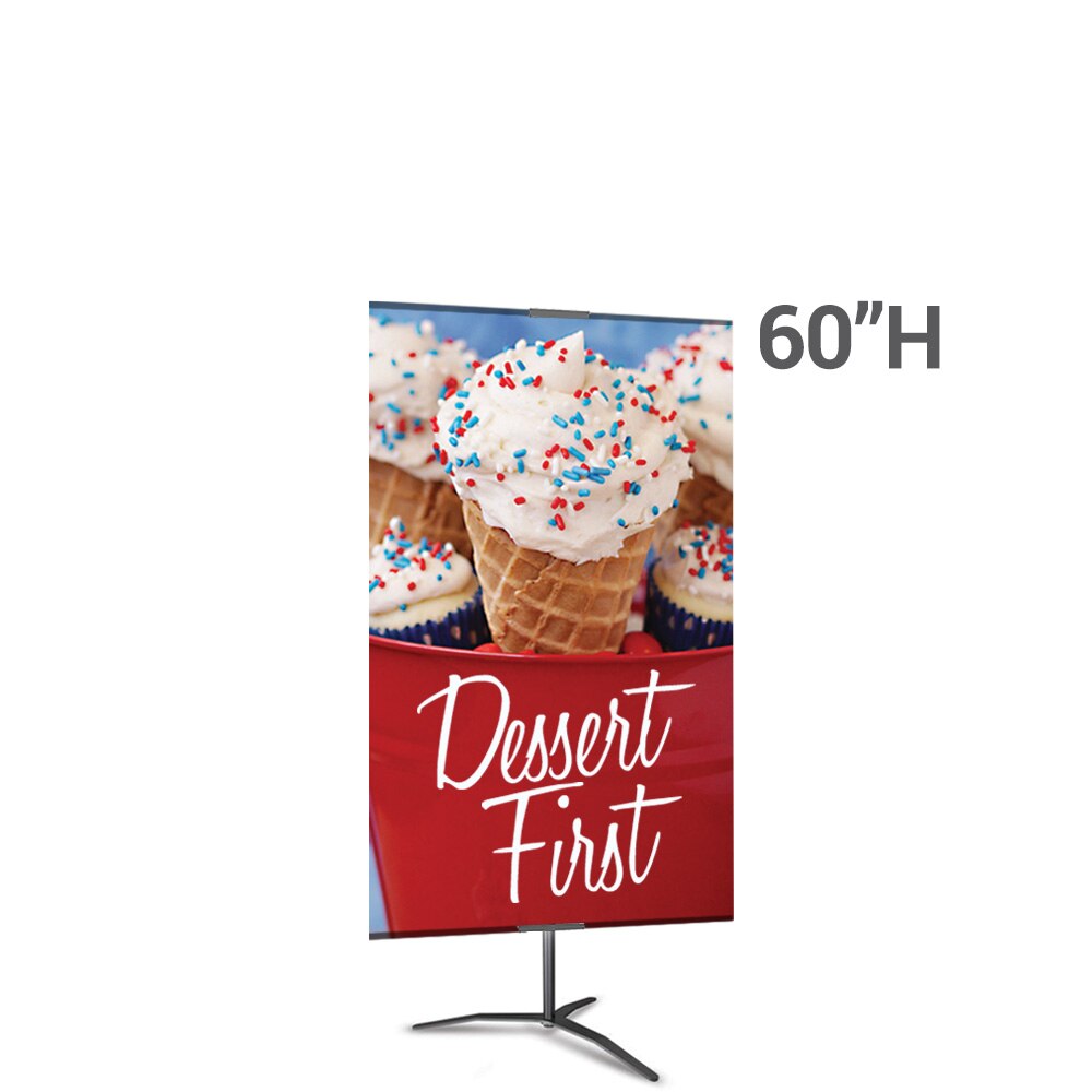 36 x 60 in. Large Classic Banner Stand Black Travel Base Single-Sided Fabric (Graphic Package)