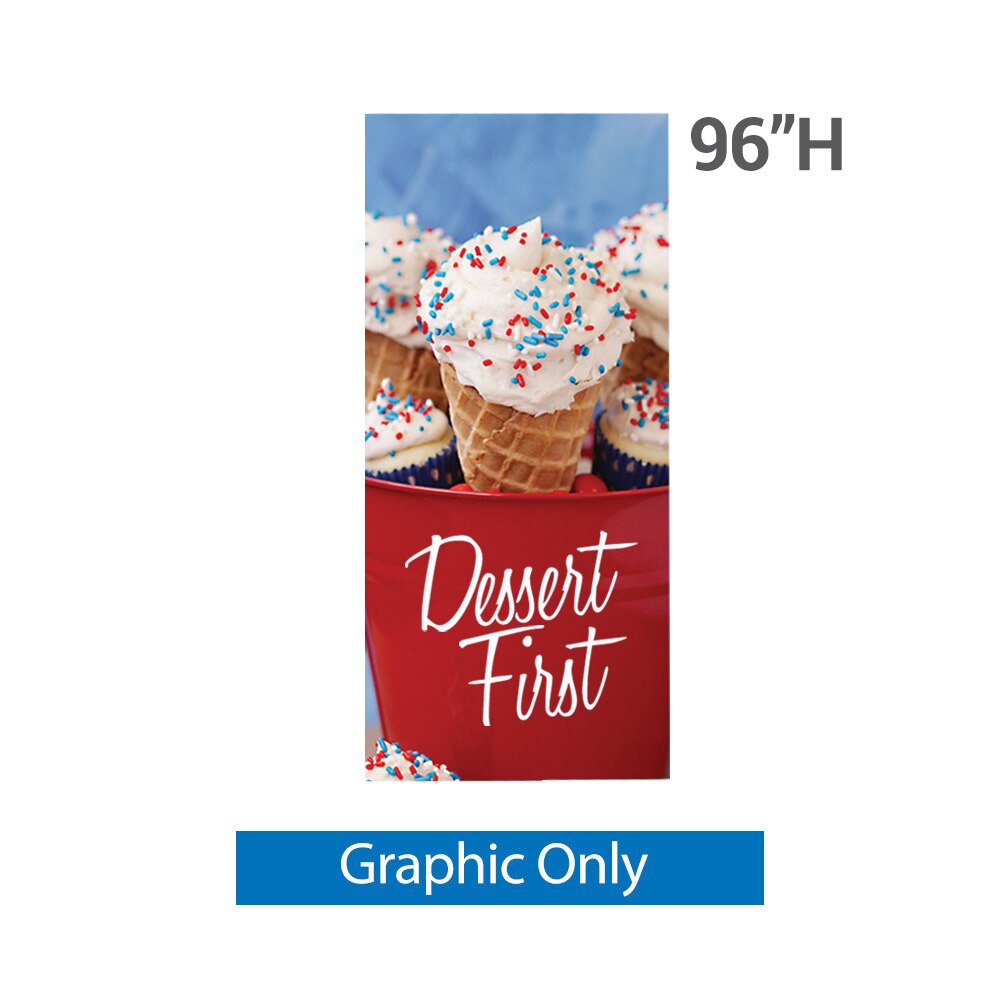 36 x 96 in. Large Classic Banner Stand Double-Sided Fabric (Graphic Only)