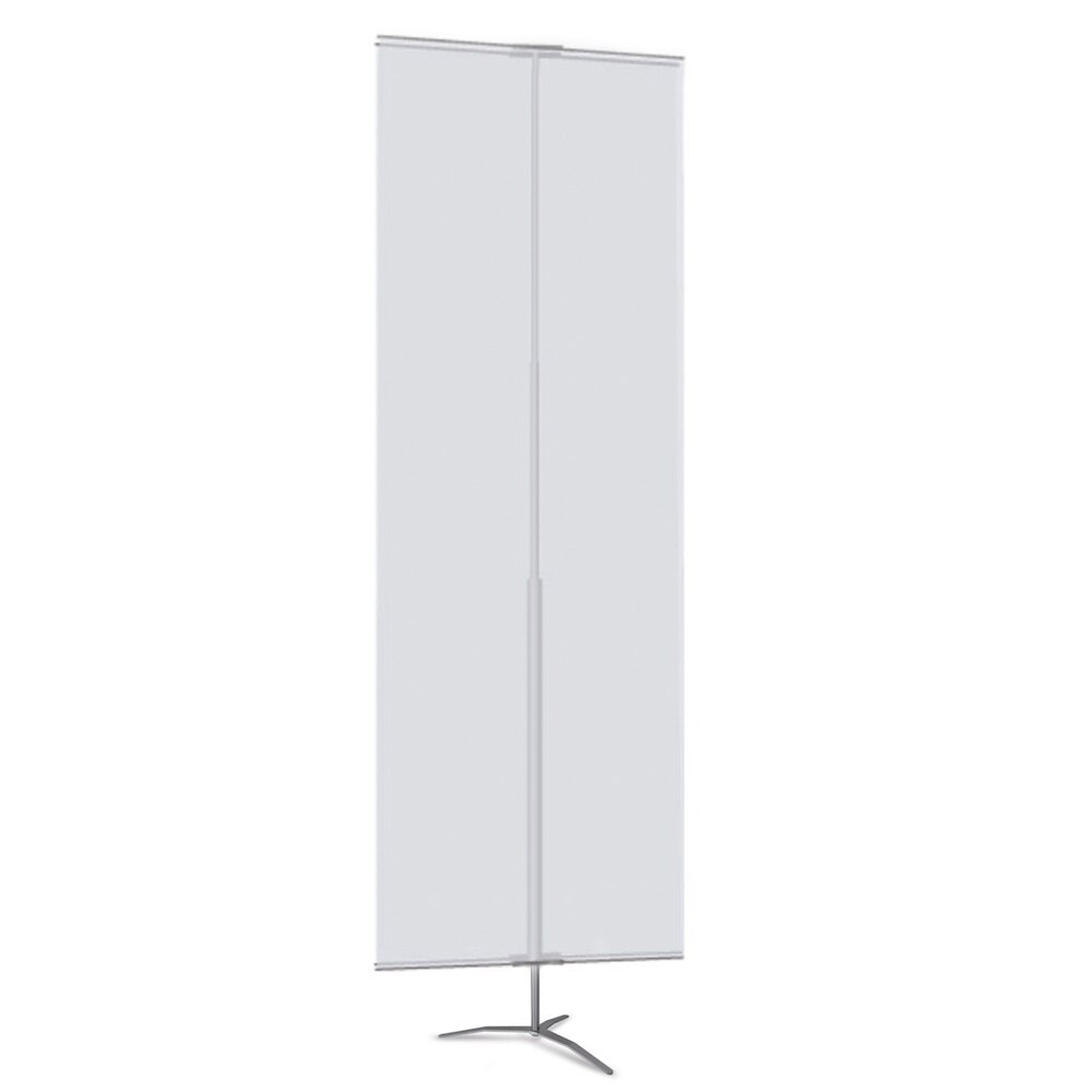 Classic Banner Stand -- Medium Silver with Travel Base