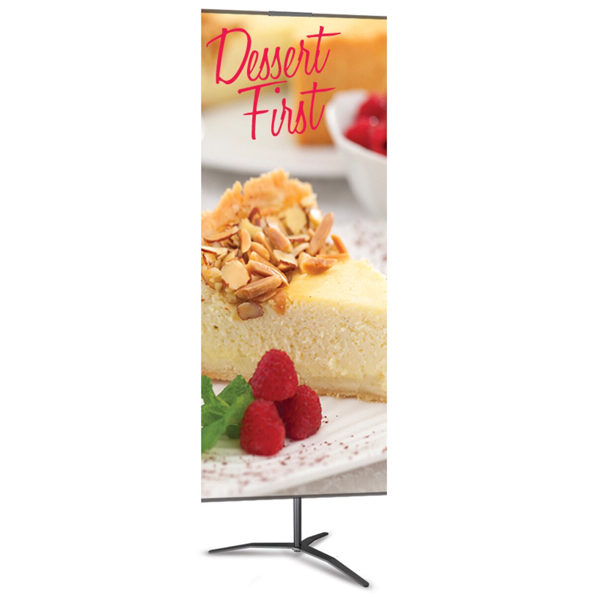 24 x 48 in. Medium Classic Banner Stand Black Travel Base Double-Sided Fabric (Graphic Package)