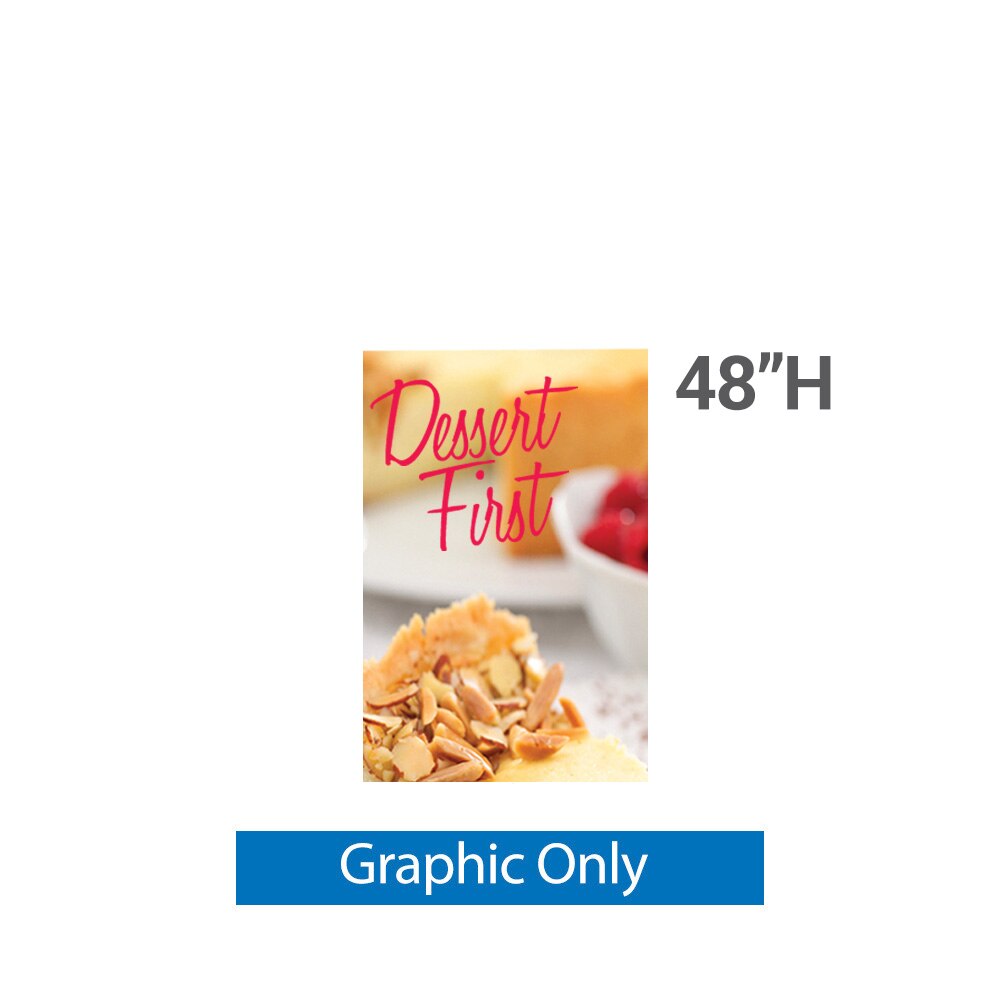 24 x 48 in. Medium Classic Banner Stand Double-Sided Fabric (Graphic Only)