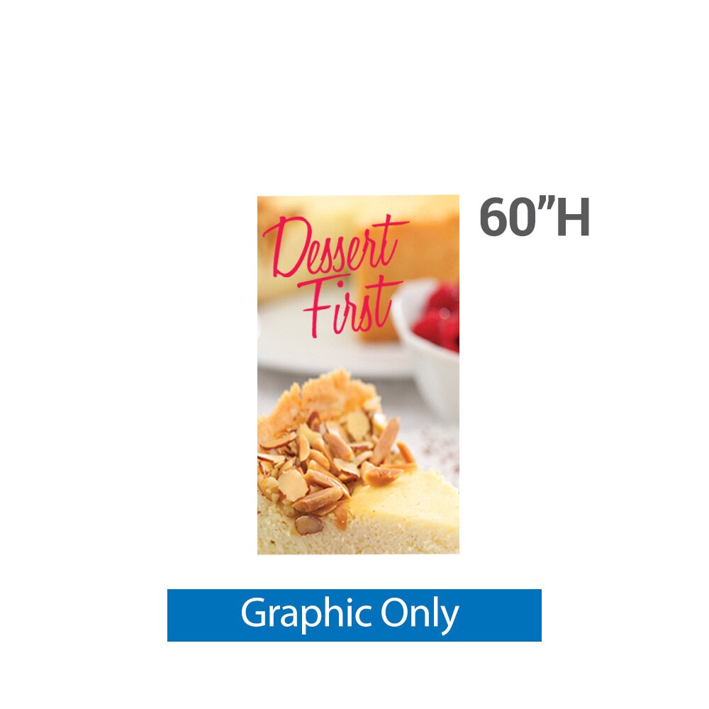24 x 60 in. Medium Classic Banner Stand Double-Sided Fabric (Graphic Only)