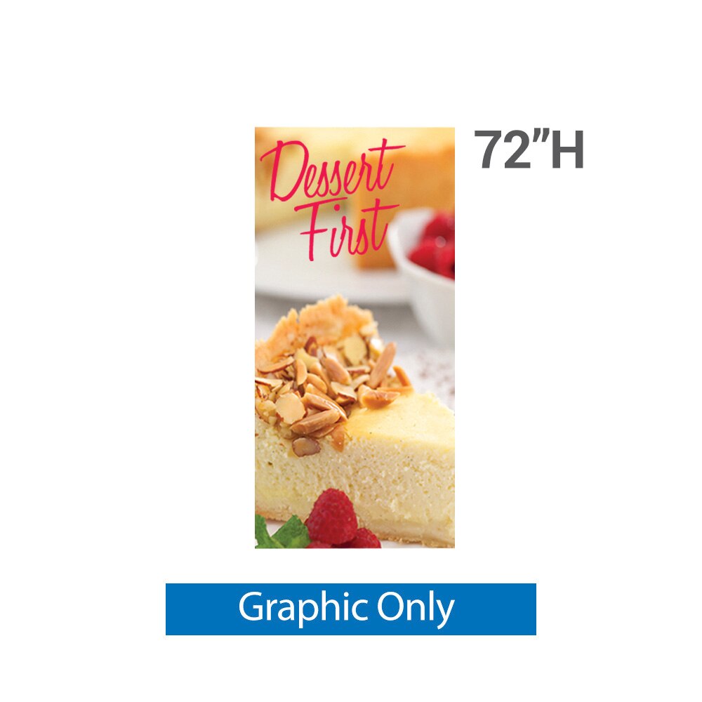 24 x 72 in. Medium Classic Banner Stand Single-Sided Fabric (Graphic Only)