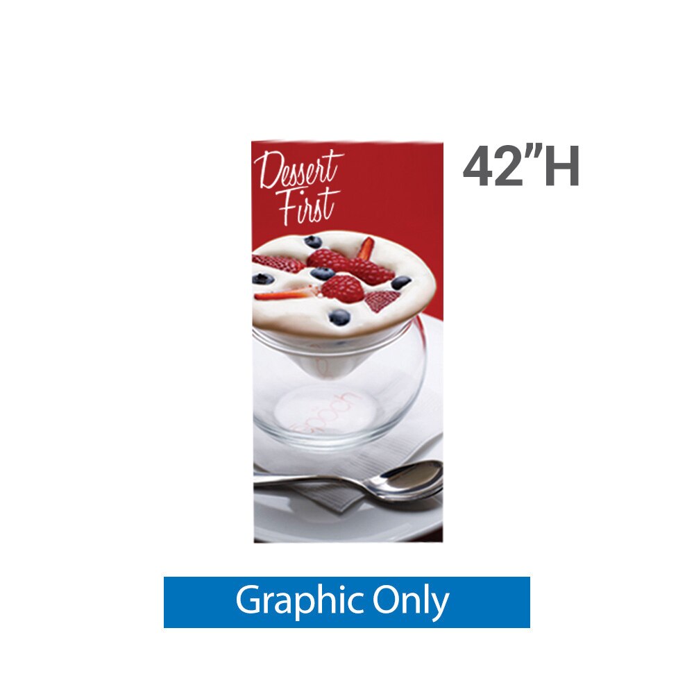 12 x 42 in. Small Classic Banner Stand Double-Sided Fabric (Graphic Only)