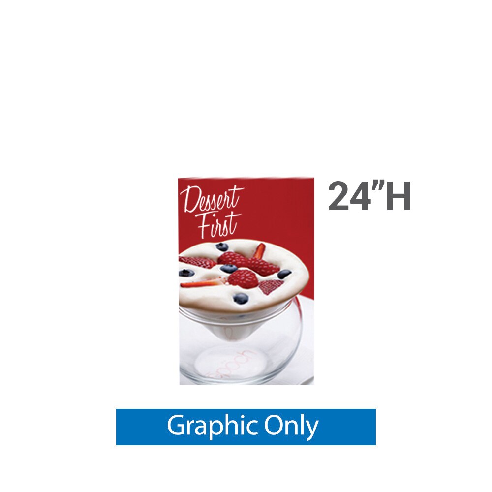 12 x 24 in. Small Classic Banner Stand Single-Sided Fabric (Graphic Only)