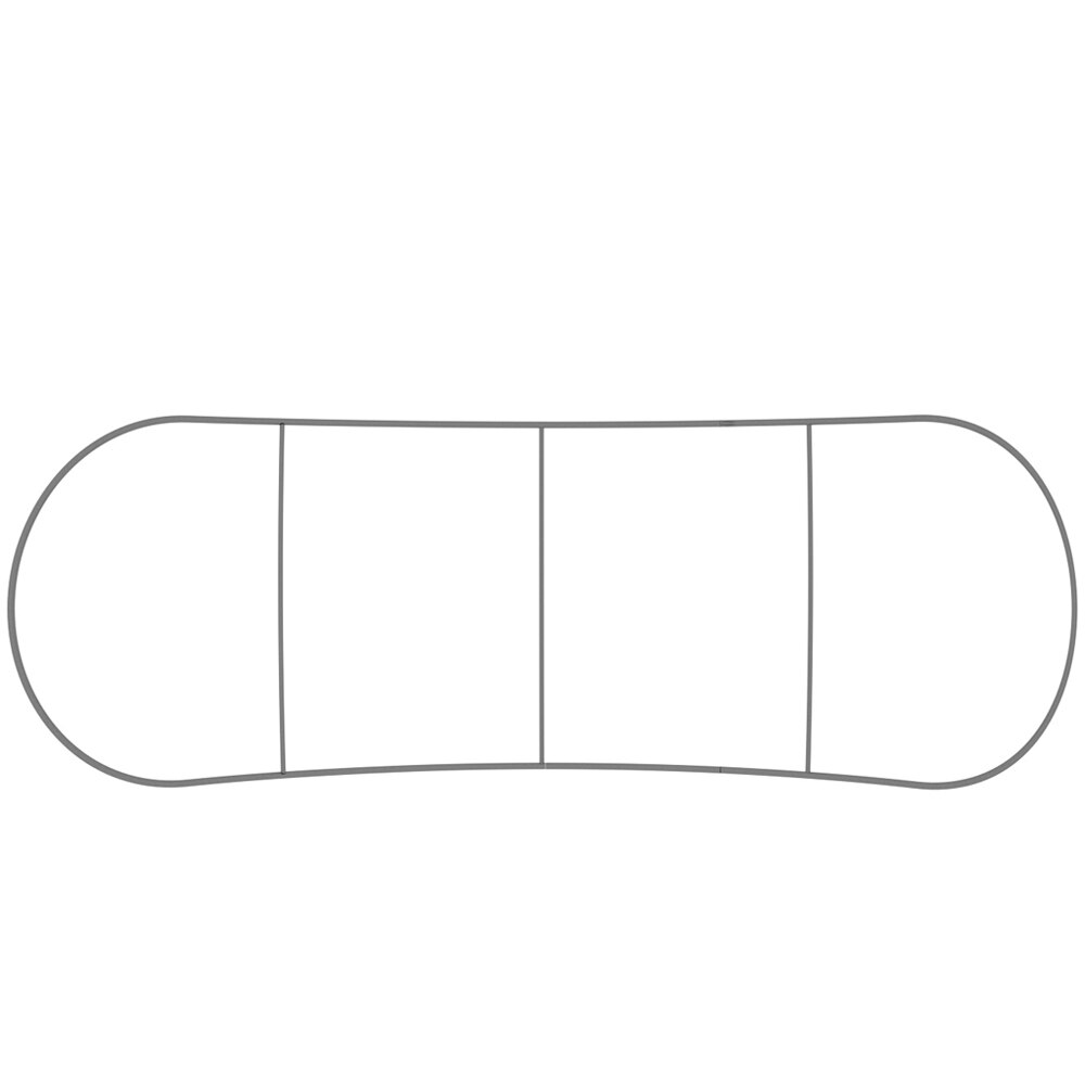 20 ft. EZ Tube® Kicktail Single-Sided White Back Fabric (Graphic Package)
