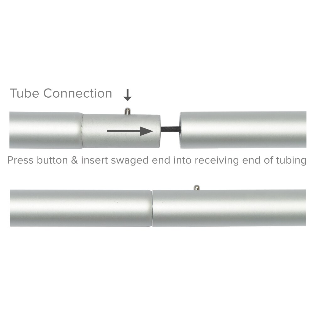 20 ft. EZ Tube® Kicktail Single-Sided White Back Fabric (Graphic Package)