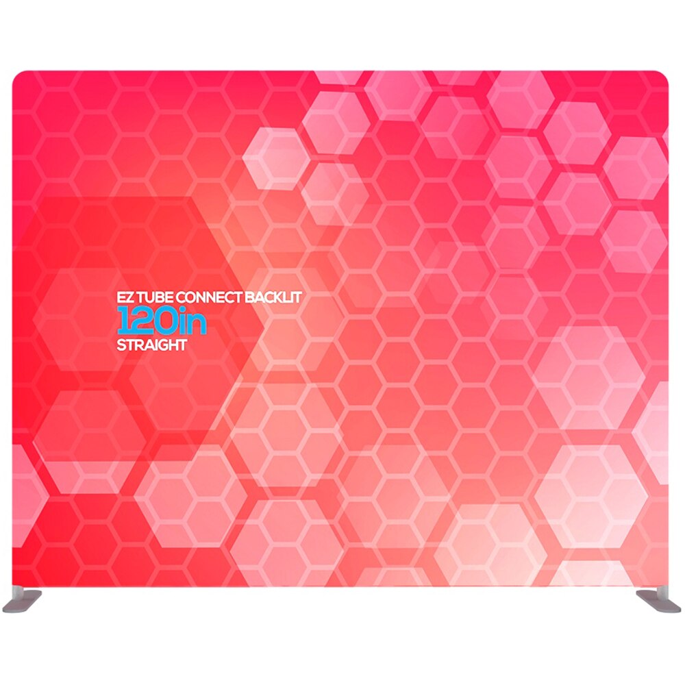 10 ft. EZ Tube® Connect Straight Top Backlit Single-Sided White Back Fabric (Graphic Only)
