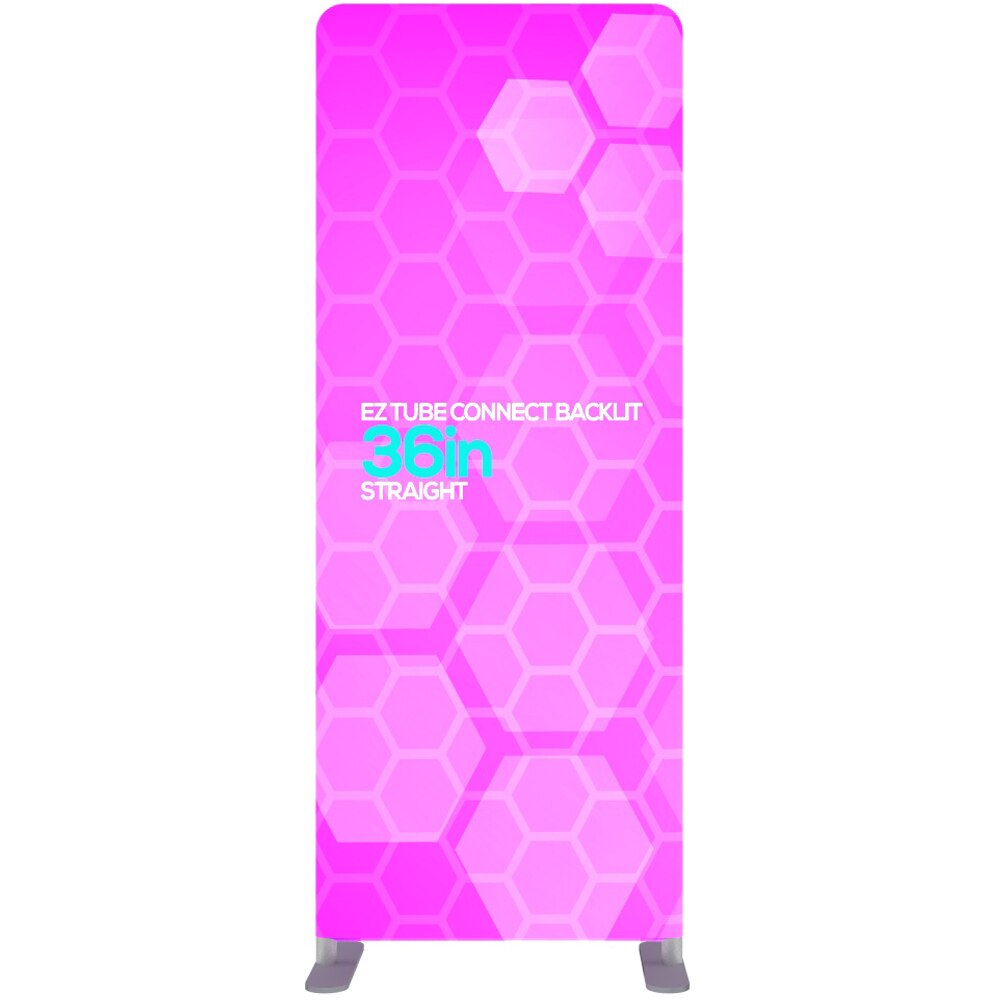 3 ft. EZ Tube® Connect Straight Top Backlit Single-Sided White Back Fabric (Graphic Only)