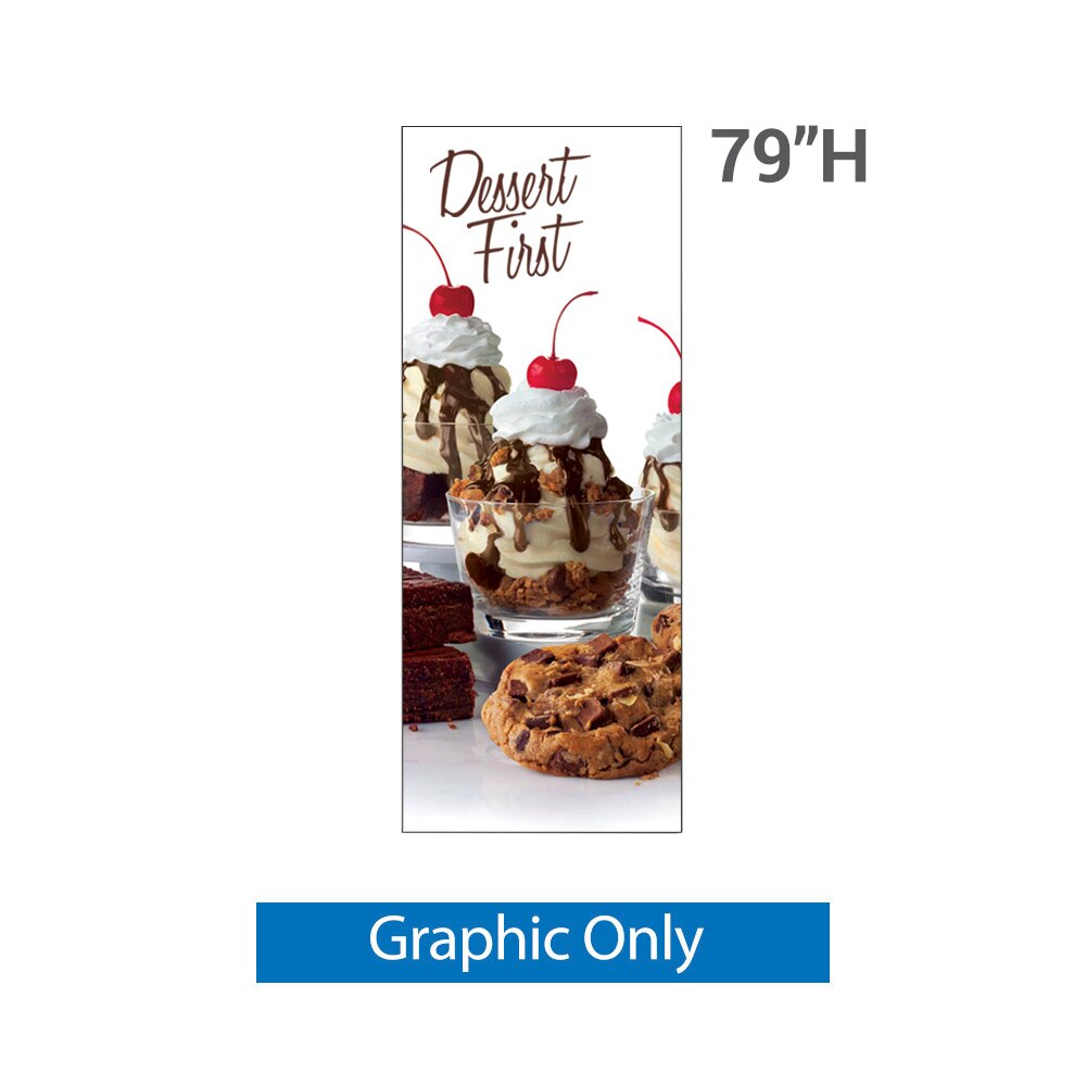 32 x 79 in. Medium Grasshopper Banner Stand (Graphic Only)