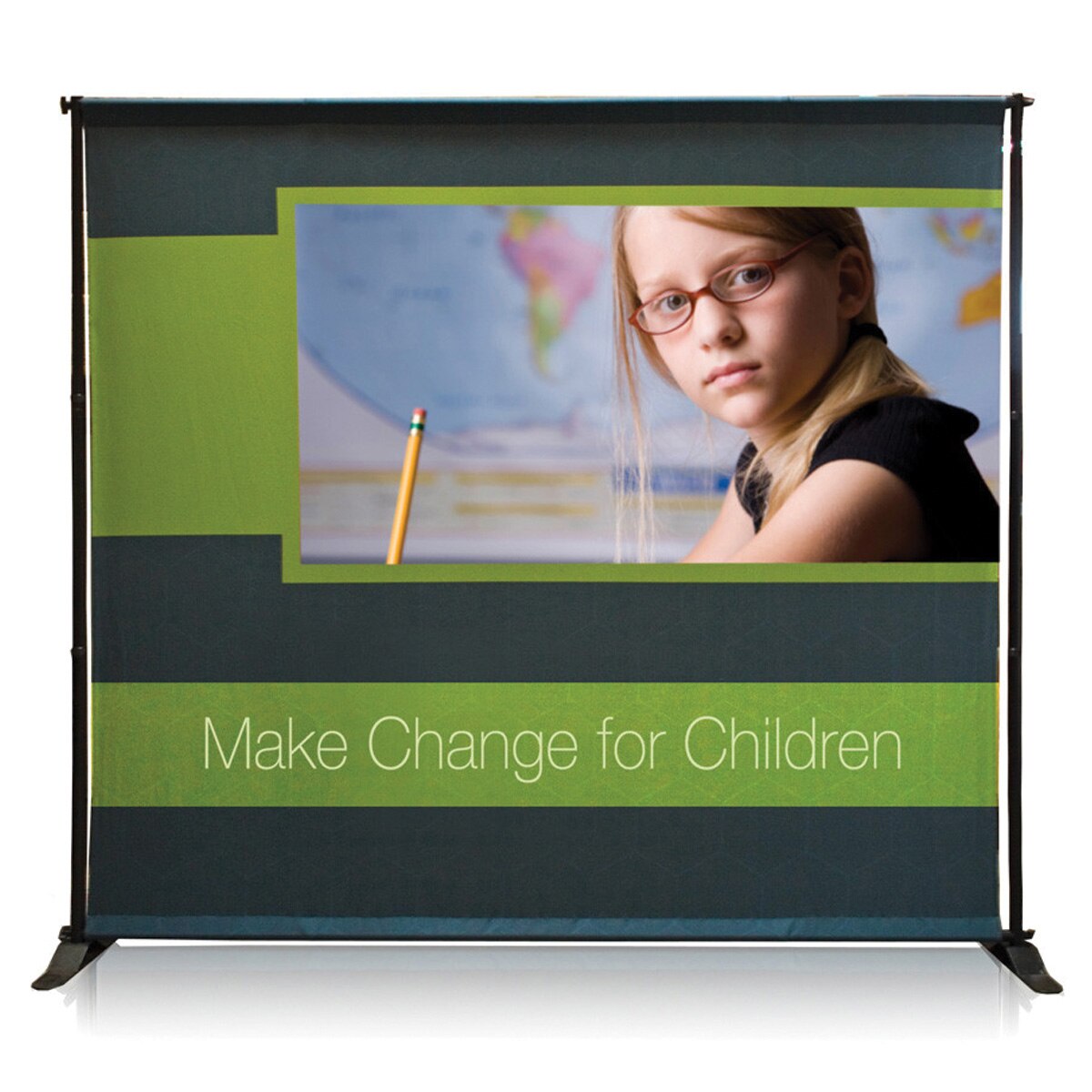 8 x 8 ft. Large Jumbo Banner Black Large Tube Single-Sided (Graphic Package)