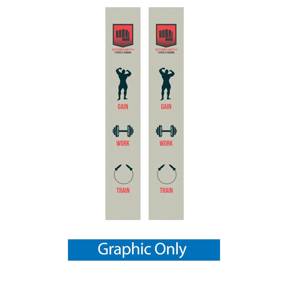 5ft H Lumiere Light Wall ® End Cap Graphics Set Non-Backlit (Graphic Only)