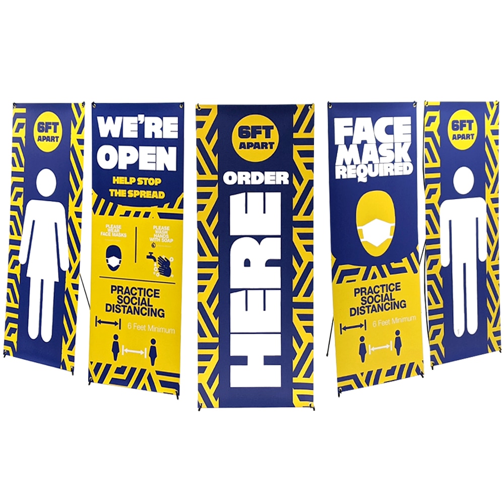 ONE CHOICE® 24 x 62 in. 5 Pack Small X Banner Stand Super Flat